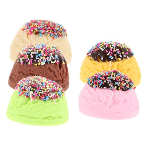 ibasenice 15pcs Soft Shell Ice Cream Ball Molds Artificial for Dessert Showcase Party Decorations