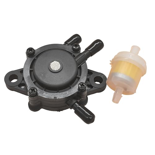 Vacuum Fuel Pump With Fuel Filter For Kohler 17HP-25 Small Engine Lawn Mower Tractor Stratton 808492 808656 Mikuni For John Deere Kawasaki Yamaha Golf Cart Lawn Mower