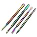 AAProTools 4 PCS Nail Cuticle Pusher Kit, Stainless Steel, Double Ended, Rainbow Nail Art Cuticle Remover Scraper Cleaner Professional Manicure Pedicure Care Tool Set
