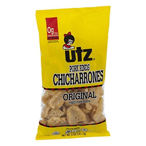 Utz Pork Rinds, Original Flavor Keto Friendly Snack with Zero Carbs