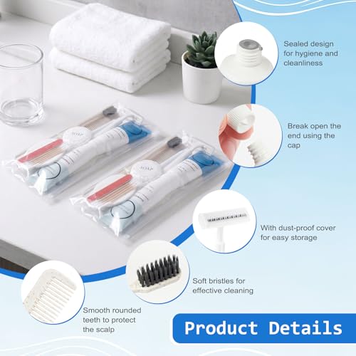 20 Kits Travel Toiletry Kit Bulk, 9-in-1 Disposable Personal Hygiene Kit, Basic Toiletry Kits for Men Women, Homeless Care Supplies Charity Kit for Guest, Hotel, Camping, Travel, Donation