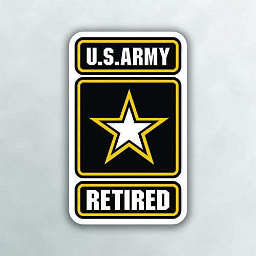 United States Army Retired Vinyl Decal Sticker - Car Truck Van SUV Window Wall Cup Laptop - One 5 Inch Decal - MKS1004
