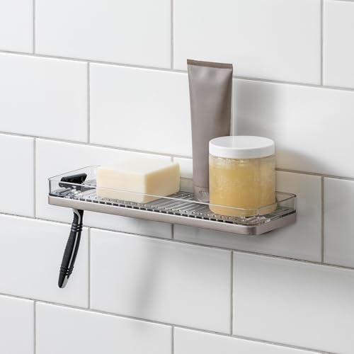 Étagère de douche rectangulaire iDesign auto-adhésive satin mat murale - 3