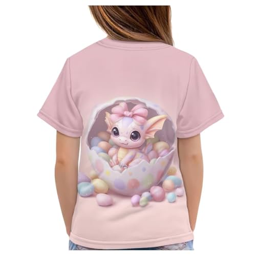 Image of Kids Graphic T-Shirt Boys Girls Novelty Tees Top Short Sleeve Shirts Summer Blouses 3-16