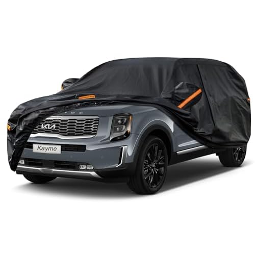 Kayme 7 Layers SUV Car Cover Custom Fit for Kia Telluride (2017-2025) Waterproof All Weather for Automobiles, Outdoor Full Cover Rain Sun UV Protectio