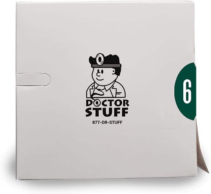Doctor Stuff - File Folder Labels, Number 6, VRE/GBS 8857 MatchSYS #6 - VONM Series Chart Stickers, Dark Green, 1-1/2" x 1-1/8", #6, 500/Roll