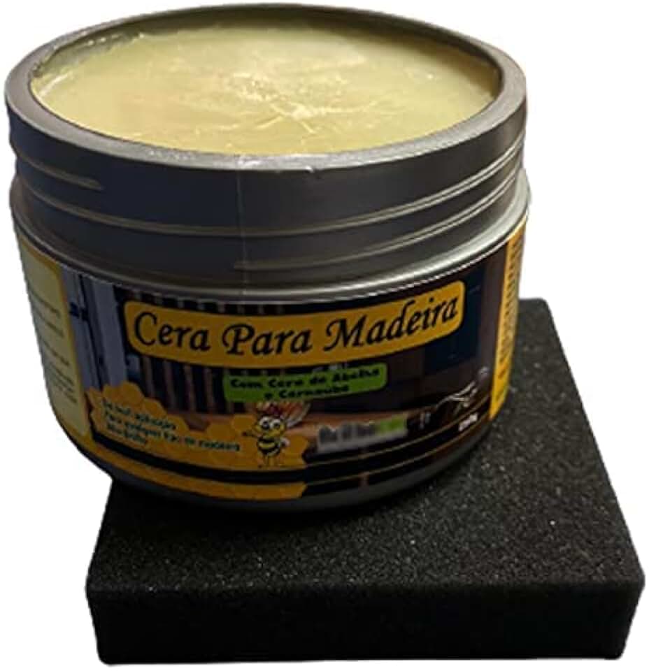 Cera De Abelha Com Carnaúba Para Madeira Lustra E Brilho 250g