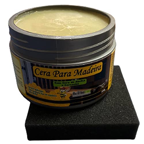 Cera De Abelha Com Carnaúba Para Madeira Lustra E Brilho 250g