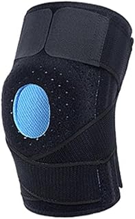 Knee Brace Band for Fitness Exercises Protection Gear | Support Patella Stabilizer Adjustable Strap Breathable Sleeve Anti Slip Guard Running Basketball Wrap Hiking Compression(D)