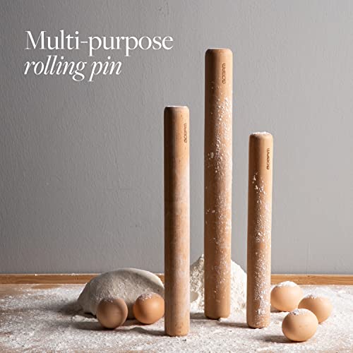 Bundle Gobam Wood Rolling Pin- Dough Roller For Pasta, Cookies, Pie, Pizza, Chapati, Fondant, Rolling Pins For Baking, Bread Making Tools And Supplies, Small-Medium #TOP7