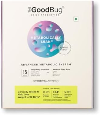 The Good Bug Metabolically Lean: Advance Metabolic System |Weight Loss For Women & Men | 16 b CFUs Probiotics Supplement + L-Carnitine + 7g Prebiotic Fiber | Boosts GLP1, Metabolism & Reduces Cravings Naturally | 15 Days Pack