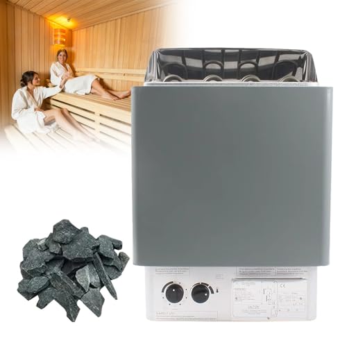 KYZTMHC Calentador de Sauna eléctrico, Horno de Vapor seco, Equipo de Vapor para Calentar el Sudor, Control de Temporizador, para Calentar la Sauna(6KW/380V)