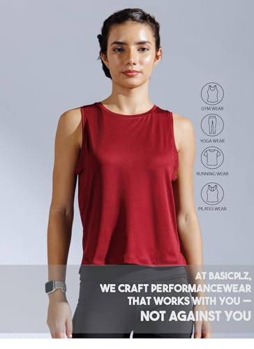 Image of Women's Tank Top | Sleeveless| Gym, Yoga, Running, Pilates | Dri-Fit, Breathable, Compression Poly Lycra Activewear