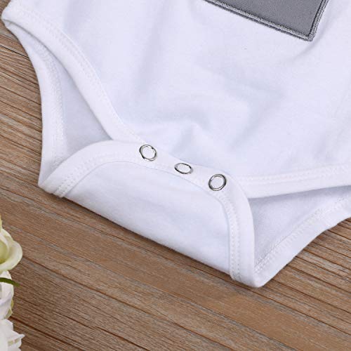 Grnshts Baby Boy Funny First Birthday Clothes Infant Boy Bow Tie Romper Bodysuit Cake Smash Outfits (A Gray, 12-18 Months) #TOP4