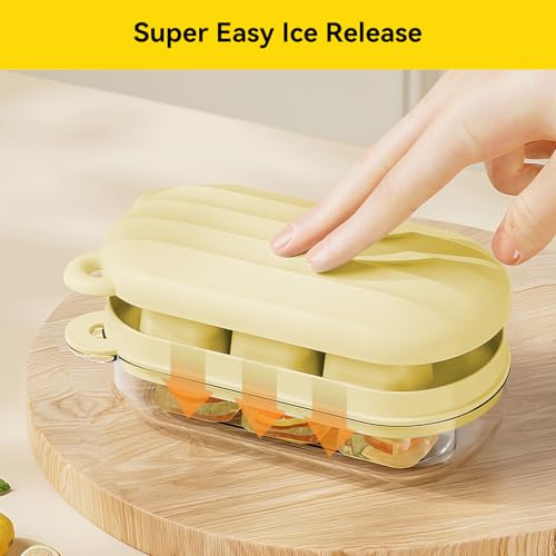 Molde de cubos de hielo con tapa y cuchara de silicona miniatura 6