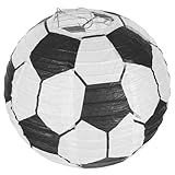 DOITOOL Fußball Papierlaterne Sportliche Party Deko Hängende Papierlaterne für Fußballmotto Geburtstag und Sportveranstaltungen