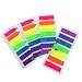 JUSLIN 4 Sets of 560pcs Neon Color Page Marker Fluorescent Color Index Label, Transparent Tabs Flags Stickers