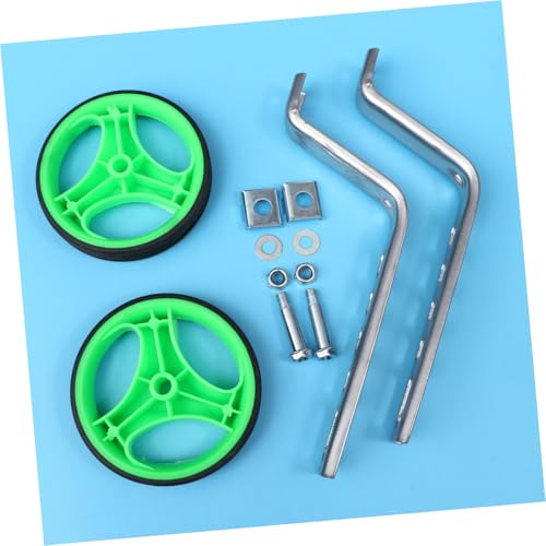 Ruedas de entrenamiento para bicicleta BESPORTBLE con ruedas auxiliares con luz intermitente silenciosa y soporte verde, estabilizadores de equilibrio para bicicletas de 12-20 pulgadas, accesorios para ciclismo para niños miniatura 6