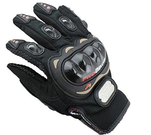 NIAN Guantes de Motocicleta Hombres Mujeres Moto Cuero Carbono Ciclismo Guantes de Invierno Moto Motocross ATV Motor