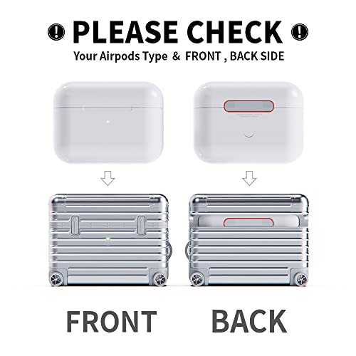 Miak Airpods Pro 2Nd Generation Case Cover 2022, Protective Case With Keychain For New Apple Airpods Pro Case, Silver -New- #TOP1