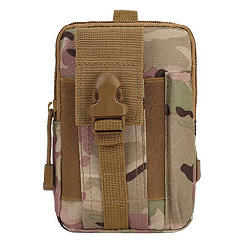 Esquirla Pochete tática militar Molle, pochete ajustável com bolsa para celular para pesca, caça, ac