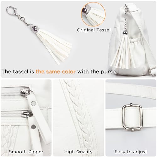Image of VOLGANIK ROCK Crossbody Bag for Women with Tassel Ladies Soft PU leather Purses and Handbag Pocketbooks
