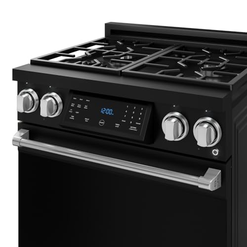 Image of Gordon Ramsay by THOR Kitchen 30 Inch Professional Gas Range with Tilt Panel Touch Control in Black /Stainless Steel