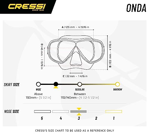 Cressi Onda Mask -Onda Schnorchelmaske, Transparent/Rosa, Einheitsgröße, Erwachsene Unisex