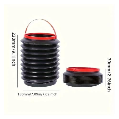 Contenedor de basura para coches de 4L y cubo liquido impermeable para limpieza interior 6