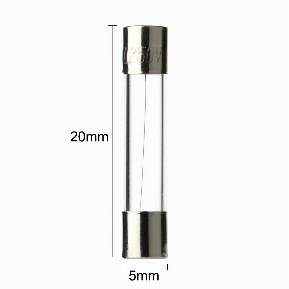Gebildet 5pcs 5x20mm AGC Inline 250V 20A Tipo de Tornillo Portafusibles con 16 AWG Alambre + 150pcs 5x20mm Fusible de Tubo de Vidrio de Rápido Soplo