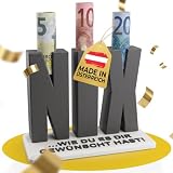 NIX Geschenk zum Geburtstag – Geldgeschenk & Gutschein Verpackung mit Geldschein-Öffnung – Originelles Geburtstagsgeschenk für Frauen und Männer, Weihnachtsgeschenk