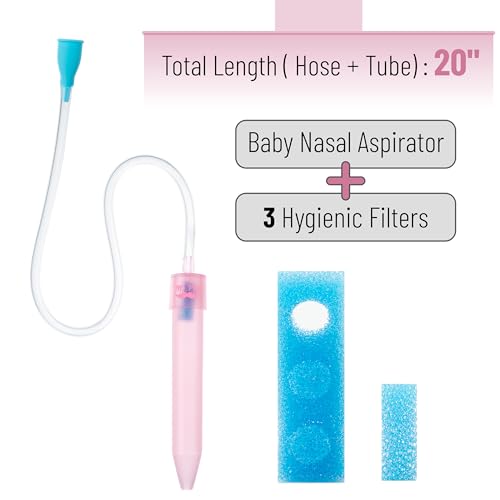 Image of Mr. Pen Baby Nasal Aspirator with 3 Extra Hygiene Filters, Pink, Nasal Suction for Baby
