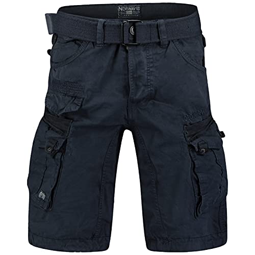 Geographical Norway Herren Cargo Short Sommer Bermuda Kurze Hose Shorts Brandiing- Production (3XL, Navy)