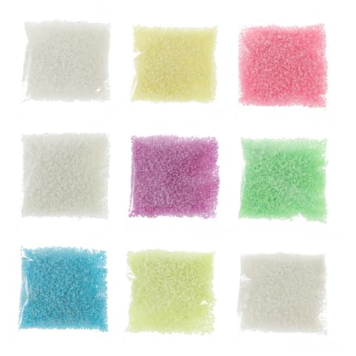 Amosfun 9piezas Arena Luminosa Para Decoración Diy Partículas Fluorescentes Para Jarrones y Botellas De Deseos Arena Que La Oscuridad Accesorio Creativo Para Manualidades