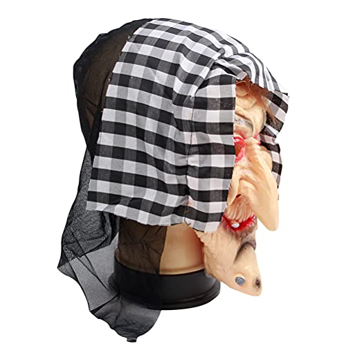 Máscara assustadora de látex de Halloween Máscara de bruxa de látex de cabeça inteira, máscara reali