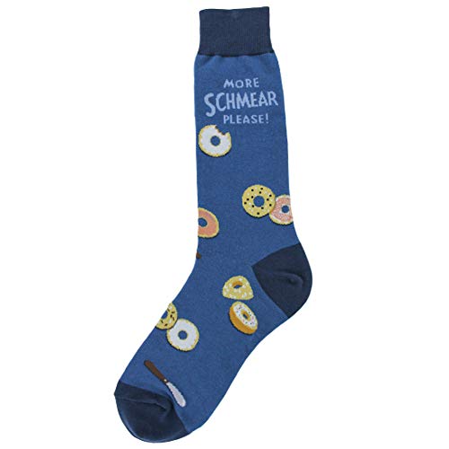 Foot Traffic Bagel Schmear Men's Socks, One Pair, Shoe Size 7-12