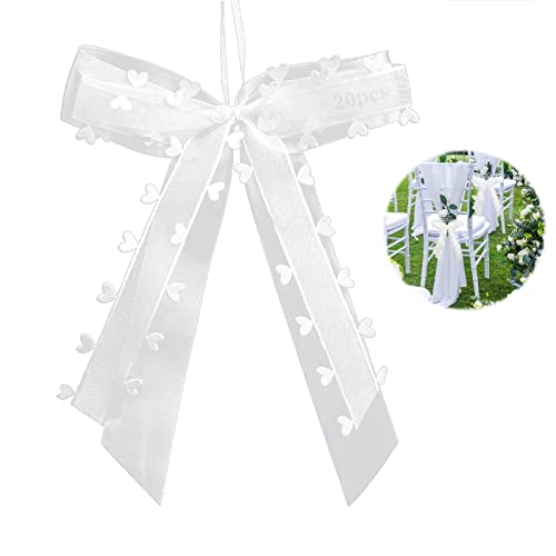 Bows Antenna Bows Wedding Decoration Bows Gift Bows White With Hearts For Weddings Decoration Sugar Bags 30Pcs Party Decorations For Men 21St Birthday #TOP2