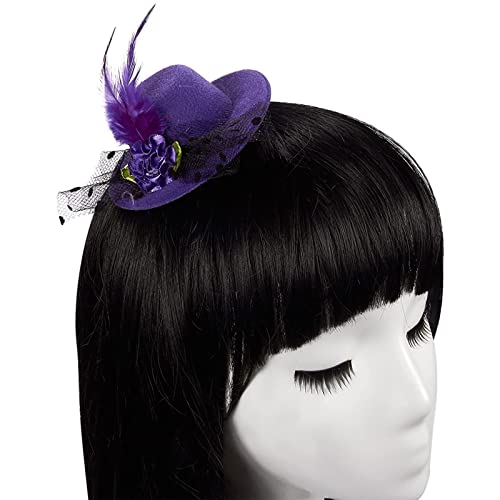 6 Pack Mini Tea Party Hats For Women, Fancy Hair Fascinators For Girls In 6 Colors (4 In) #TOP4