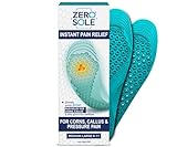 ZeroSole Orthopädische Einlegesohlen zur gezielten Linderung von Fußschmerzen, nach britischem Podologen entworfen, Hex-Zell-Technologie für Hühneraugen, Schwielen, Metatarsalgie und Plantarfasziitis