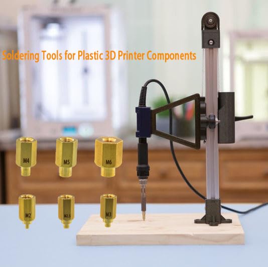 Image of Heat Set Insert Tips for M2 M2.5 M3 M4 M5 M6 Threaded Inserts, Soldering Tips Works with Hakko FX-888D /Weller SP40NUS / T18 /900M,Press Tool for Plastic 3D Printer Components