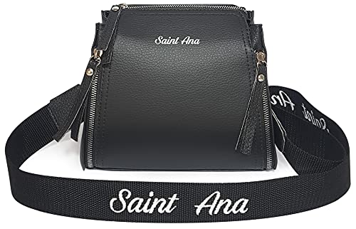 Bolsa Feminina Transversal Tiracolo Pequeno Saint Ana Store (Preta)