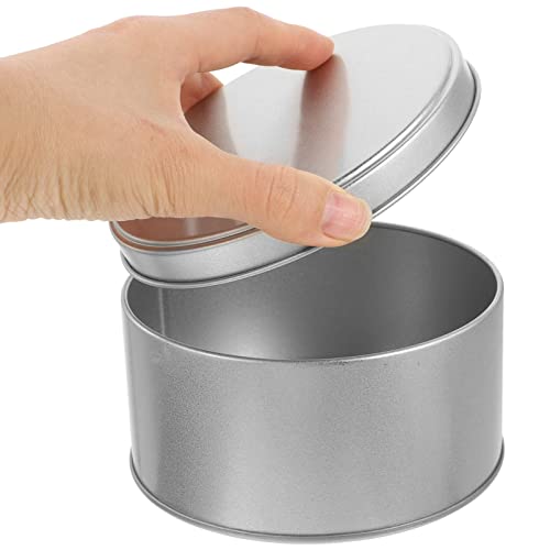 2Pcs Cookie Tin Round Baking Cake Gift Tins With Lid 4.7 * 2.4Inch Empty Metal Tins Box Kitchen Canisters Baking Cake Container Cookie Jars For Easter Storing Patisseries Snack #TOP1