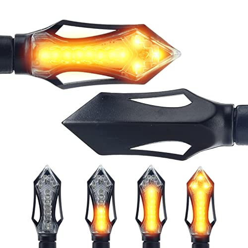 Area1 Clignotants LED pour scooter de moto compatibles avec Peugeot Speedfight 2, 3, 4, Iceblade Darkside Pure (certifié E / 2 pièces) (V17)