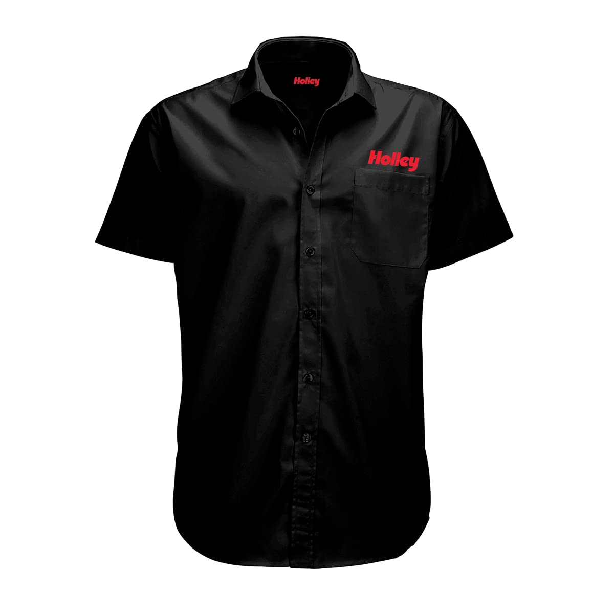 Holley 10437-SMHOL Button Down Shirt - Polyester - Black - Adult Small - Each