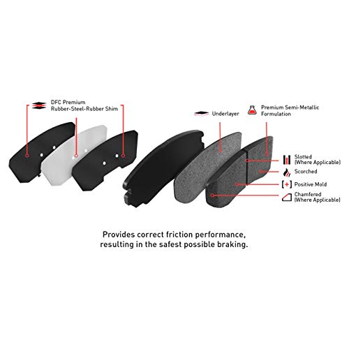 Image of Dynamic Friction Company 3000 Semi-Metallic Brake Pads and Hardware Kit