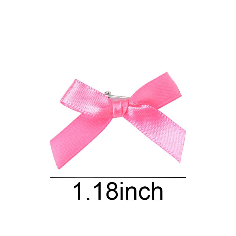 Miniatura 2 de Mini pinzas para el pelo con lazo pequeño para mujeres y niñas, pinzas para el pelo de color rosa intenso, pinzas para el cabello Y2k, accesorios