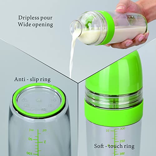 2 In 1 Salad Dressing Shaker Container With Citrus Juicer, Dripless Pour, Leak-Free, Soft Grip, Dishwasher Safe, Bpa Free, Homemade Salad Dressing Bottle Mixer Measure, 350Ml (1-1/2 Cups) #TOP2