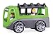 Produktbild Lena 04454 - Truxx Bus, Spielbus Fahrzeug ca. 27 cm, Spielset mit robustem Reisebus und 2 vollbewegliche Spielfiguren, Spielfahrzeug Set für Kinder ab 2 Jahre, Spielzeugbus in grün/grau