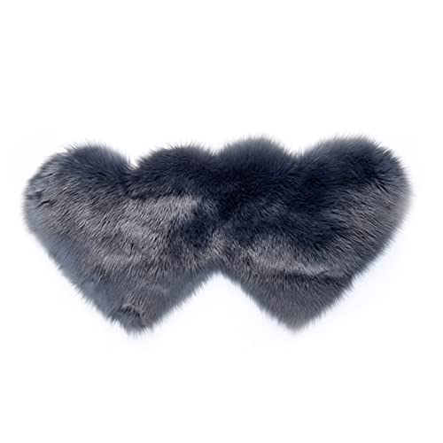 Tapis de porte gris en cœur lot de 2 paillasson intérieur salon déco tendance
