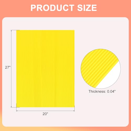 Rebower Folhas de papelão ondulado, inserções de papelão ondulado [para projetos de artesanato e bri